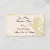 "Miss Bennet" op crème Visitekaartje (Achterkant)