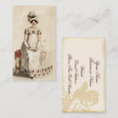 "Miss Bennet" op crème Visitekaartje (Voorkant / Achterkant)