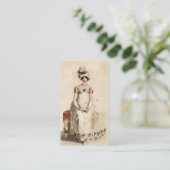 "Miss Bennet" op crème Visitekaartje (Staand voorkant)
