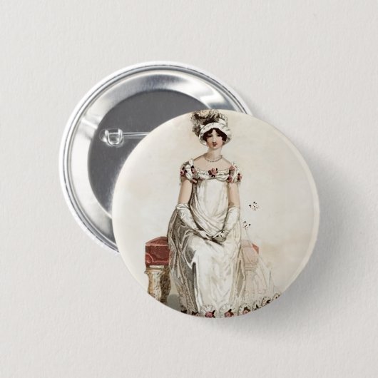 "Miss Bennet" Ronde Button 5,7 Cm (Voorkant /achterkant)