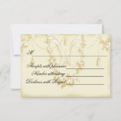 "Miss Bennet" RSVP Kaartje (Achterkant)