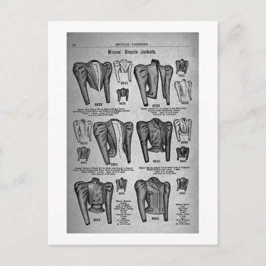 Miss' Bicycle Jakcets -  reclame 1897 Briefkaart (Voorkant)