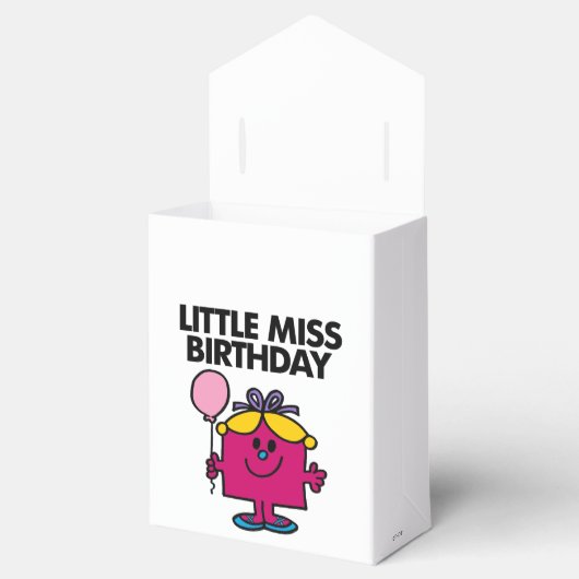 Miss Birthday met roze ballon Bedankdoosjes (Geopend)
