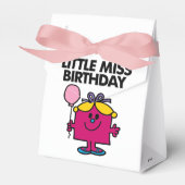 Miss Birthday met roze ballon Bedankdoosjes (Voorkant Zijde)