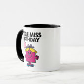 Miss Birthday met roze ballon Mok (Voorkant links)