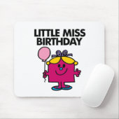 Miss Birthday met roze ballon Muismat (Met muis)