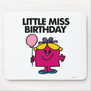 Miss Birthday met roze ballon Muismat