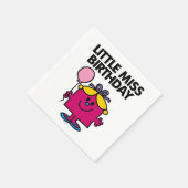 Miss Birthday met roze ballon Servetten (Hoek)