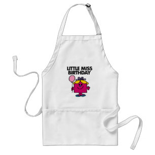 Miss Birthday met roze ballon Standaard Schort