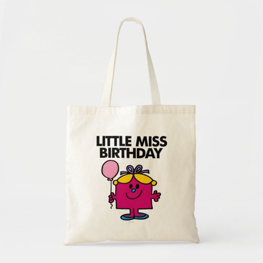 Miss Birthday met roze ballon Tote Bag (Voorkant)