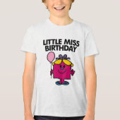 Miss Birthday met roze ballon Tri-Blend Shirt (Voorkant)