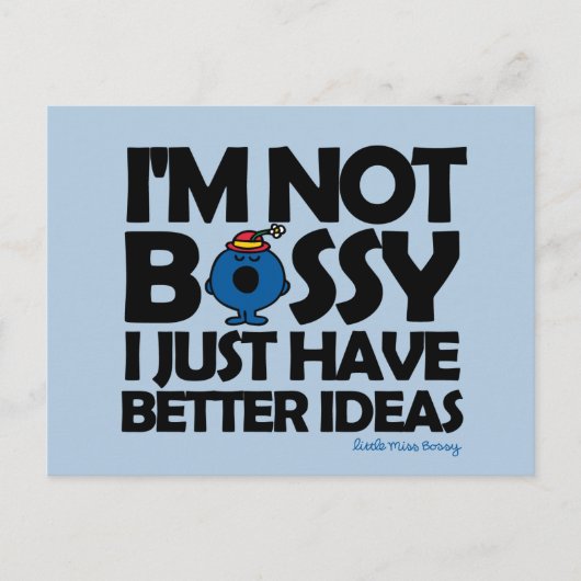 Miss Bossy heeft betere ideeën Briefkaart (Voorkant)