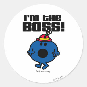 Miss Bossy   Ik ben de baas Ronde Sticker