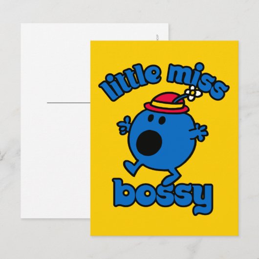 Miss Bossy in beweging Briefkaart (Voorkant / Achterkant)