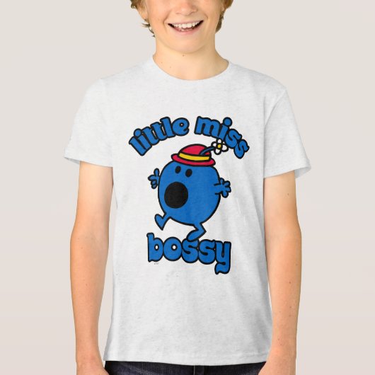 Miss Bossy in beweging Tri-Blend Shirt (Voorkant)