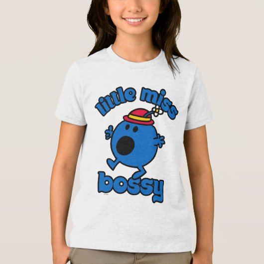 Miss Bossy in beweging Tri-Blend Shirt (Voorkant)