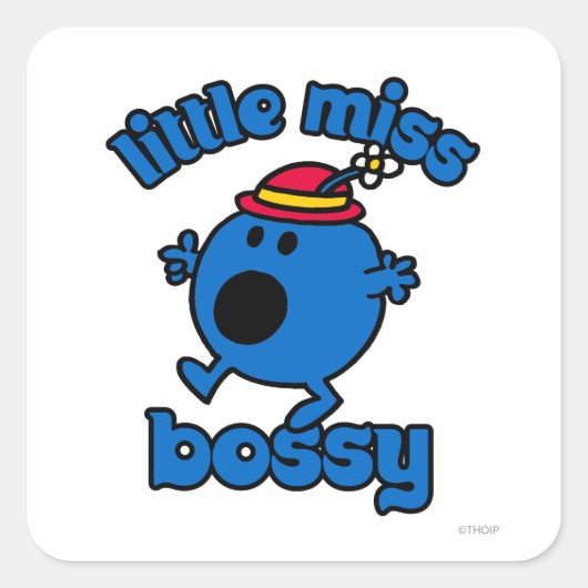 Miss Bossy in beweging Vierkante Sticker (Voorkant)