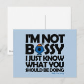Miss Bossy weet het gewoon Briefkaart (Voorkant / Achterkant)