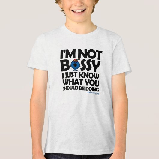 Miss Bossy weet het gewoon Tri-Blend Shirt (Voorkant)