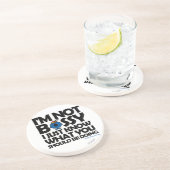 Miss Bossy weet het gewoon Zandsteen Onderzetter (Zijkant)