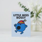 Miss Bossy | Zwarte briefing Briefkaart (Staand voorkant)