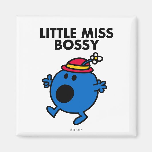 Miss Bossy | Zwarte briefing Magneet (Voorkant)