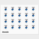 Miss Bossy | Zwarte briefing Ronde Sticker (Vel)
