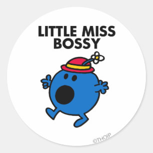 Miss Bossy   Zwarte briefing Ronde Sticker