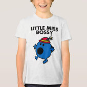 Miss Bossy | Zwarte briefing Tri-Blend Shirt (Voorkant)