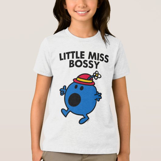 Miss Bossy | Zwarte briefing Tri-Blend Shirt (Voorkant)