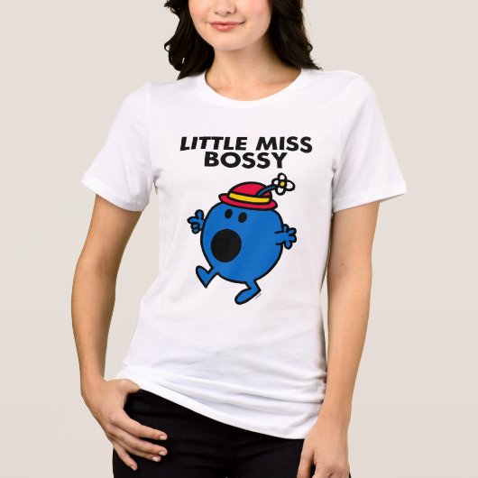 Miss Bossy | Zwarte briefing Tri-Blend Shirt (Voorkant)