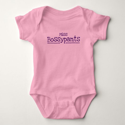 Miss Bossypants/baby's zijn de baas van u Romper (Voorkant)