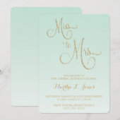 Miss Bridal douche nodigt gouden mijnenvad uit Kaart (Voorkant / Achterkant)