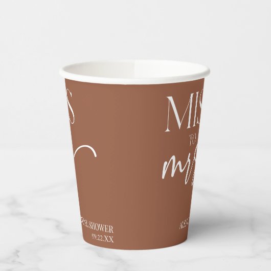 Miss Brown Bohemian Vrijgezellenfeest Papieren Bekers (Links)