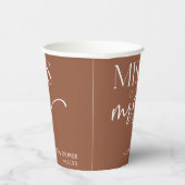 Miss Brown Bohemian Vrijgezellenfeest Papieren Bekers (Rechts)