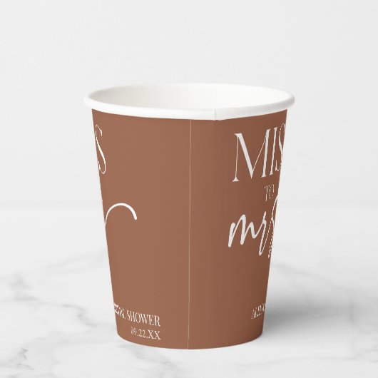 Miss Brown Bohemian Vrijgezellenfeest Papieren Bekers (Rechts)