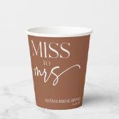 Miss Brown Bohemian Vrijgezellenfeest Papieren Bekers (Voorkant)