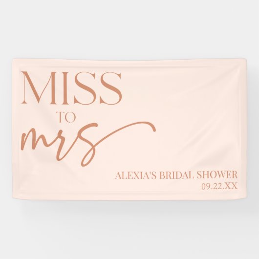 Miss Brown Tan Bohemian Vrijgezellenfeest Spandoek (Horizontaal)