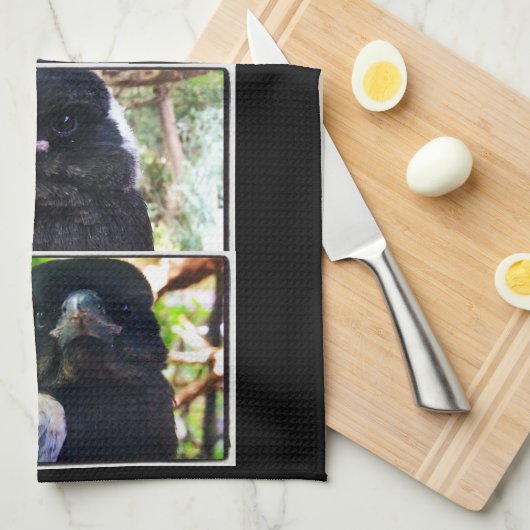 Miss Bub redde Australische Magpie Theedoek (Quarter Fold)