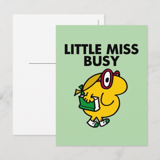 Miss Busy | Leestijd Briefkaart (Voorkant / Achterkant)