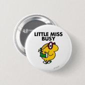 Miss Busy | Leestijd Ronde Button 5,7 Cm (Voorkant /achterkant)