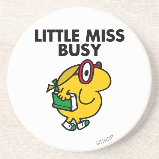 Miss Busy | Leestijd Zandsteen Onderzetter (Voorkant)