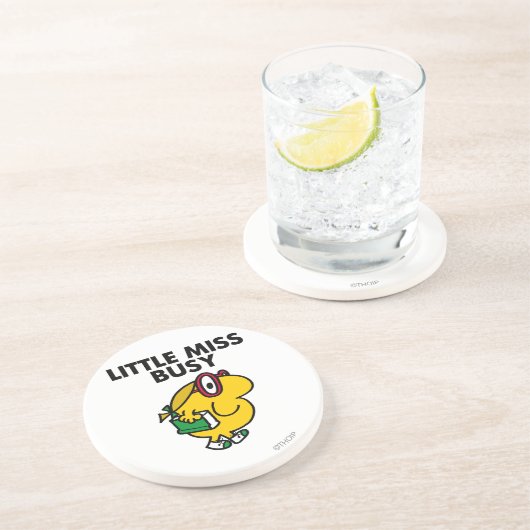 Miss Busy | Leestijd Zandsteen Onderzetter (Zijkant)