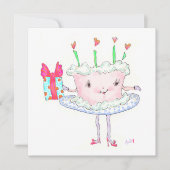 Miss Cake uitnodiging (Voorkant)