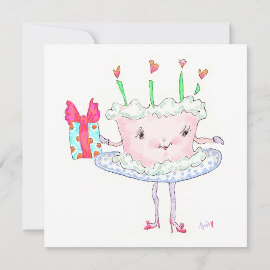 Miss Cake uitnodiging (Voorkant)