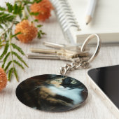 Miss Calico Kat Sleutelhanger (Zijkant)