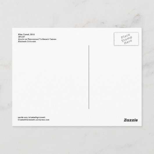 Miss Camel Briefkaart (Achterkant)