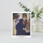 Miss Cassatt houdt de kaarten vast van Edgar Degas (Staand voorkant)