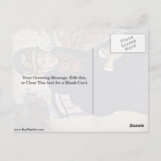 Miss Cassatt houdt de kaarten vast van Edgar Degas (Achterkant)