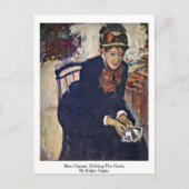 Miss Cassatt houdt de kaarten vast van Edgar Degas (Voorkant)